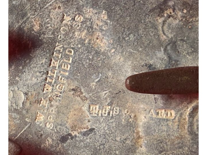 US Waist Belt Buckle - Marked W. H. Wilkinson / Springfield / T. J. Shepard