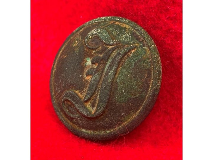 Confederate Infantry Coat Button - Script "I"