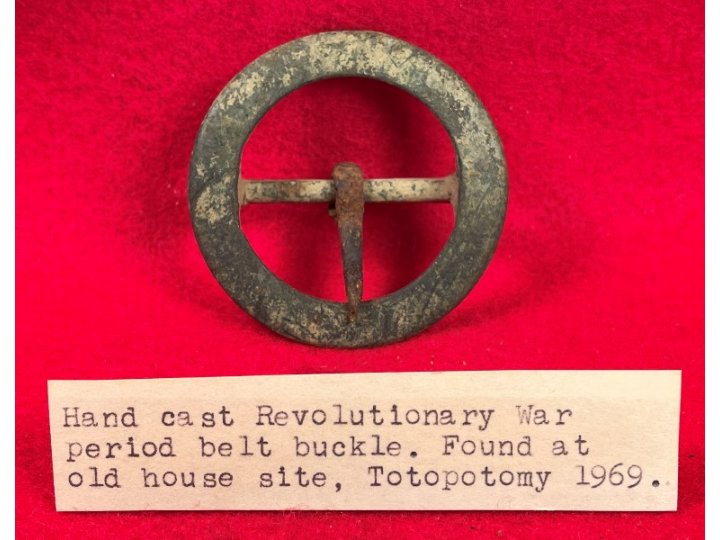 Cast Brass Round Buckle - Totopotomoy, VA 