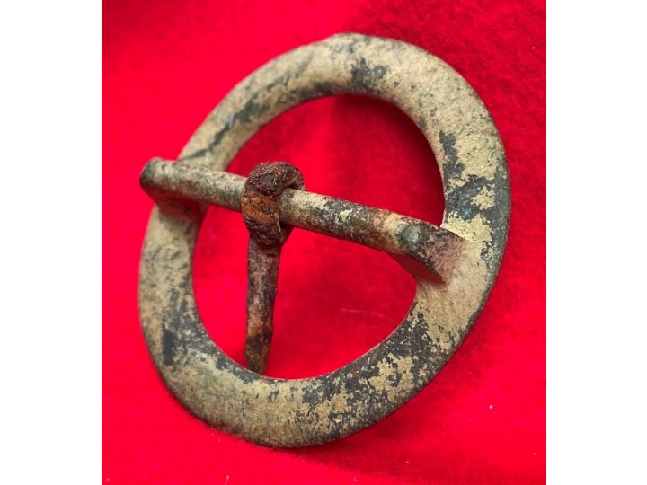 Cast Brass Round Buckle - Totopotomoy, VA 