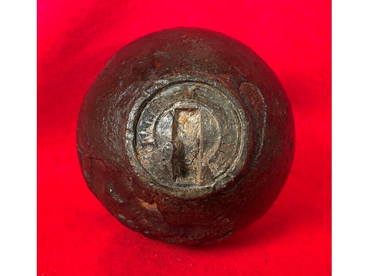 Federal 6-Pounder Case-Shot Shell with Unpunched Bormann Time Fuze