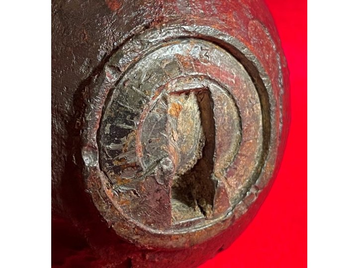 Federal 6-Pounder Case-Shot Shell with Unpunched Bormann Time Fuze