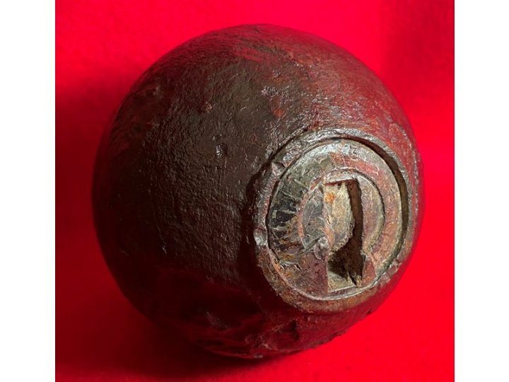 Federal 6-Pounder Case-Shot Shell with Unpunched Bormann Time Fuze