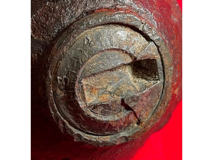 Federal 6-Pounder Case-Shot Shell with Unpunched Bormann Time Fuze