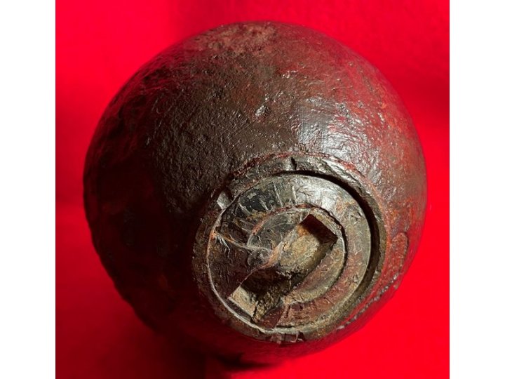 Federal 6-Pounder Case-Shot Shell with Unpunched Bormann Time Fuze