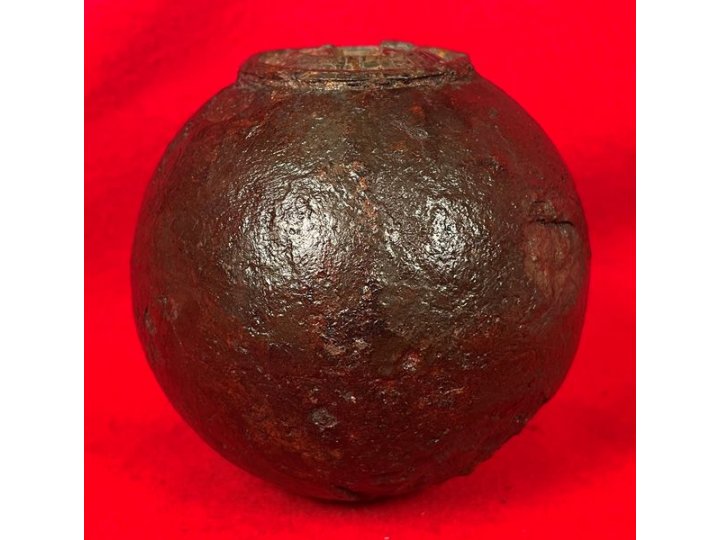 Federal 6-Pounder Case-Shot Shell with Unpunched Bormann Time Fuze