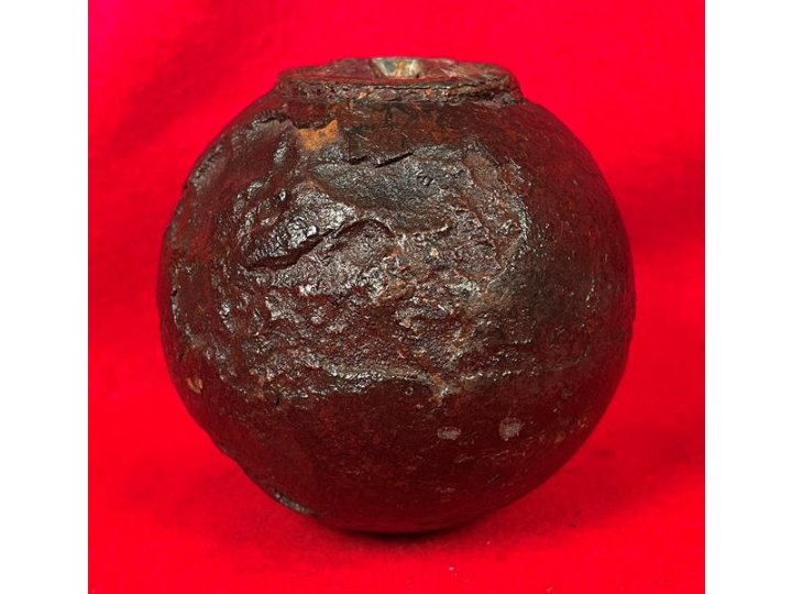 Federal 6-Pounder Case-Shot Shell with Unpunched Bormann Time Fuze