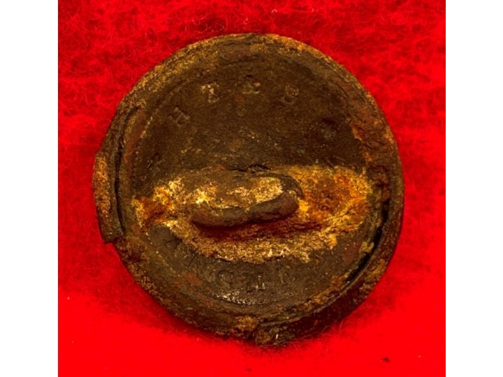 Confederate Infantry Coat Button - Stippled "I" - Repaired