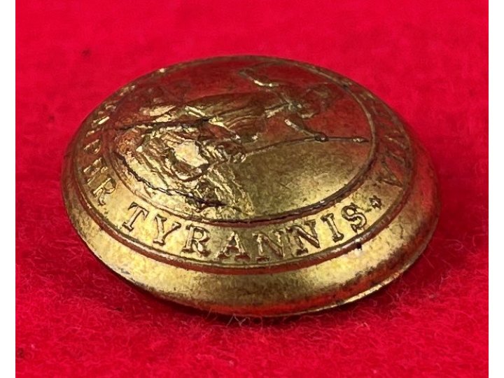 Pre-Civil War Virginia Militia Coat Button - "Soup Bowl" - Rare Non-Excavated