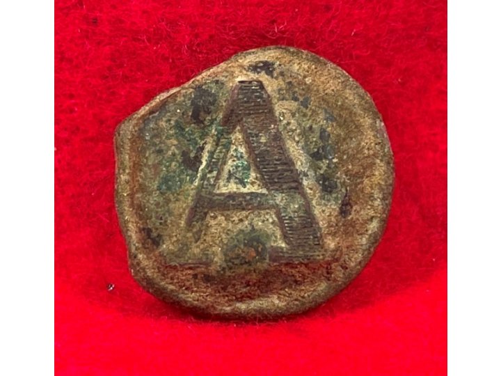 Confederate Artillery Coat Button - Lined A