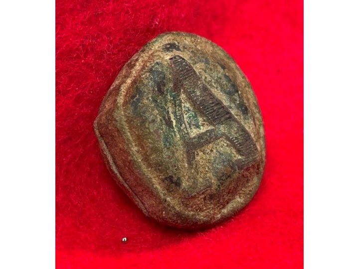 Confederate Artillery Coat Button - Lined A
