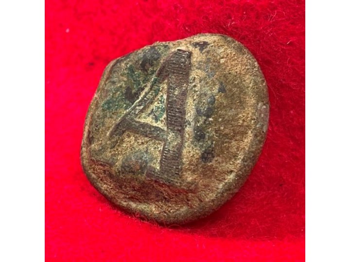 Confederate Artillery Coat Button - Lined A