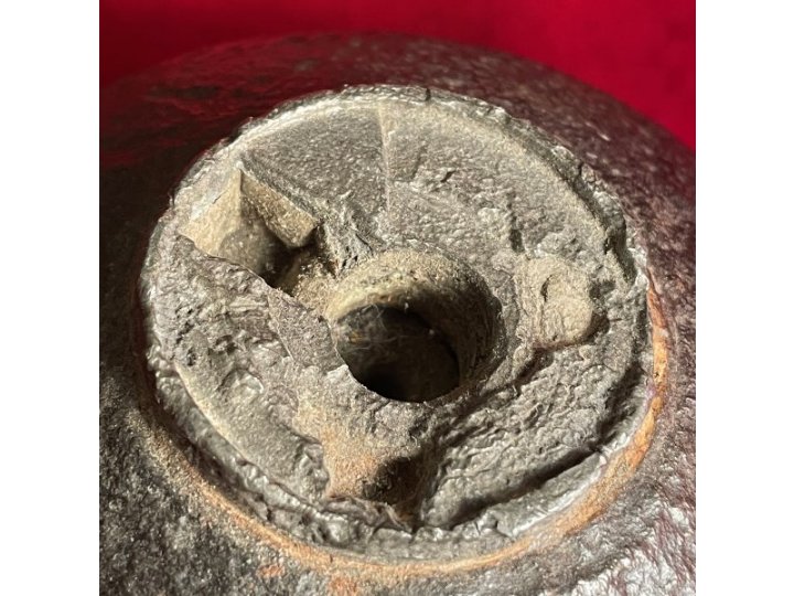 Confederate 12-Pounder Shell with Reamed Bormann Time Fuze