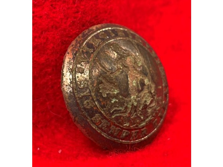 Virginia State Seal Coat Button - "Soup Bowl"