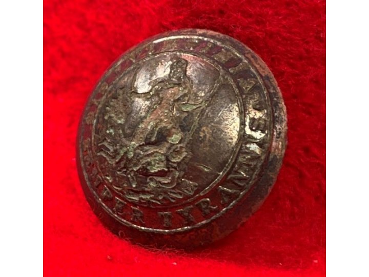 Virginia State Seal Coat Button - "Soup Bowl"