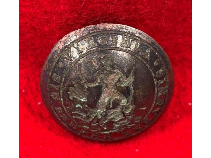 Virginia State Seal Coat Button - "Soup Bowl"