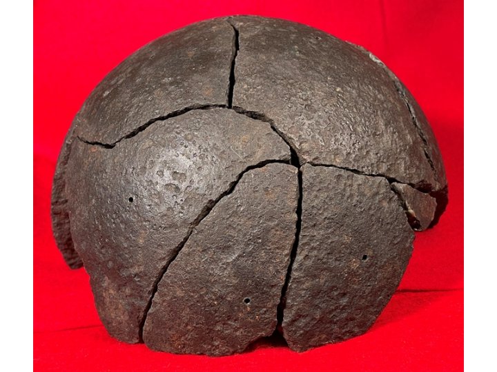 Reconstructed 9-Inch Mortar Shell with US Naval Fuze Dated 1862