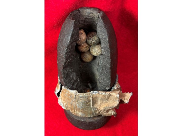 Federal 3-inch Type I Hotchkiss Shell Re-Assembled Ground Burst