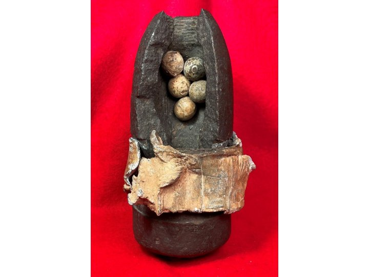 Federal 3-inch Type I Hotchkiss Shell Re-Assembled Ground Burst