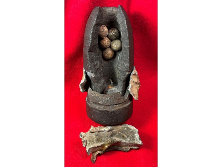 Federal 3-inch Type I Hotchkiss Shell Re-Assembled Ground Burst