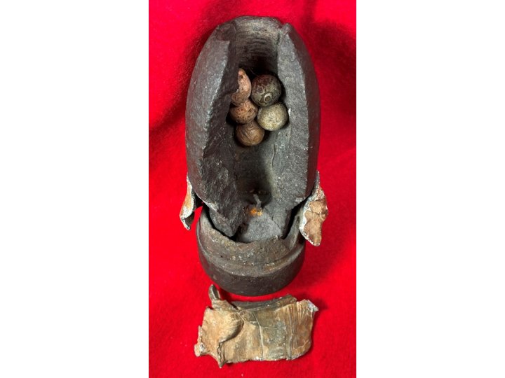 Federal 3-inch Type I Hotchkiss Shell Re-Assembled Ground Burst