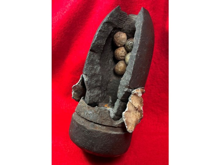 Federal 3-inch Type I Hotchkiss Shell Re-Assembled Ground Burst