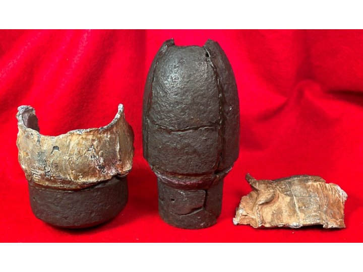 Federal 3-inch Type I Hotchkiss Shell Re-Assembled Ground Burst