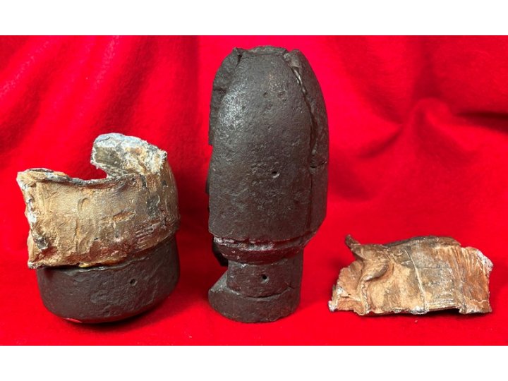 Federal 3-inch Type I Hotchkiss Shell Re-Assembled Ground Burst