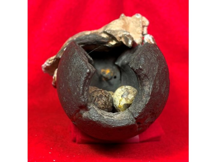 Federal 3-inch Type I Hotchkiss Shell Re-Assembled Ground Burst
