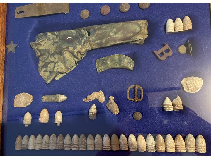 Large Civil War Relic Display - Aquia Landing, VA - Trimmer Collection