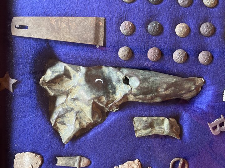 Large Civil War Relic Display - Aquia Landing, VA - Trimmer Collection