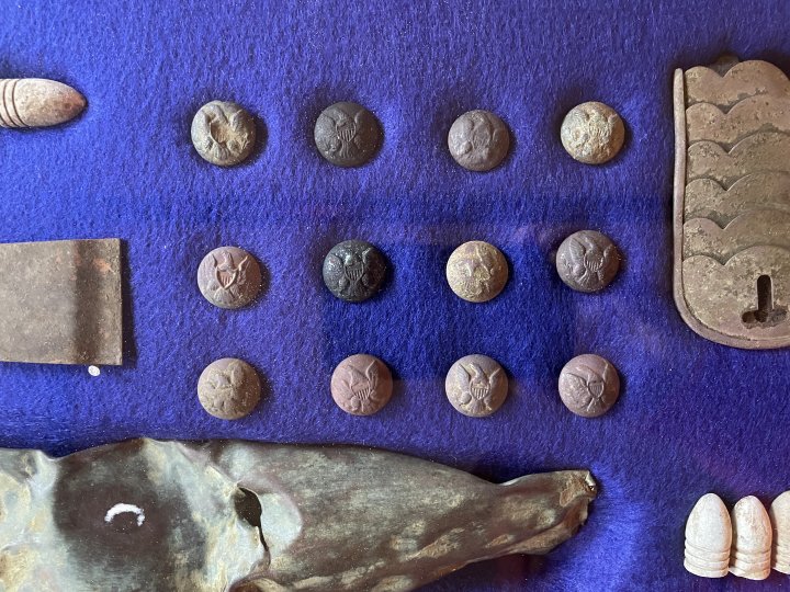 Large Civil War Relic Display - Aquia Landing, VA - Trimmer Collection