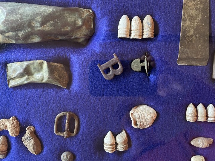 Large Civil War Relic Display - Aquia Landing, VA - Trimmer Collection