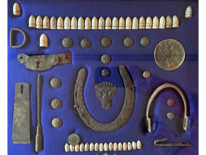 Large Civil War Relic Display - Aquia Landing, VA - Trimmer Collection