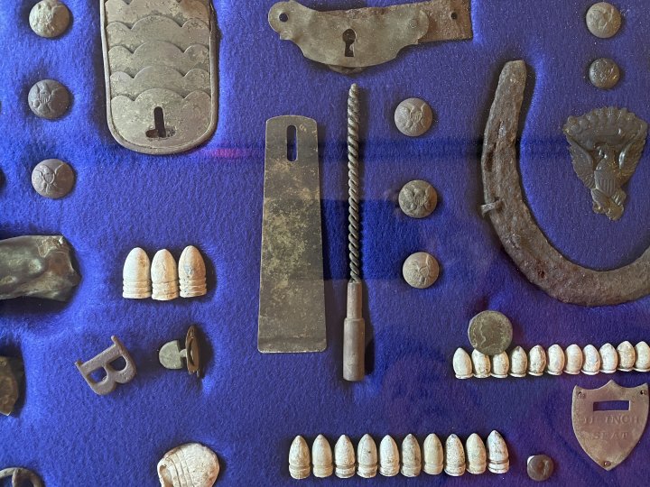 Large Civil War Relic Display - Aquia Landing, VA - Trimmer Collection