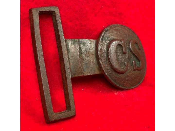 Confederate "CS" Tongue for Two-Piece Waist Belt Buckle