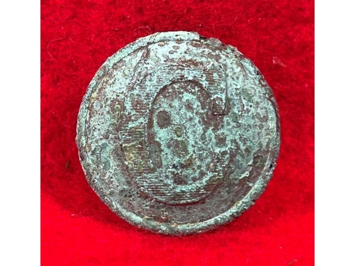 Confederate Cavalry Coat Button - Lined "C"