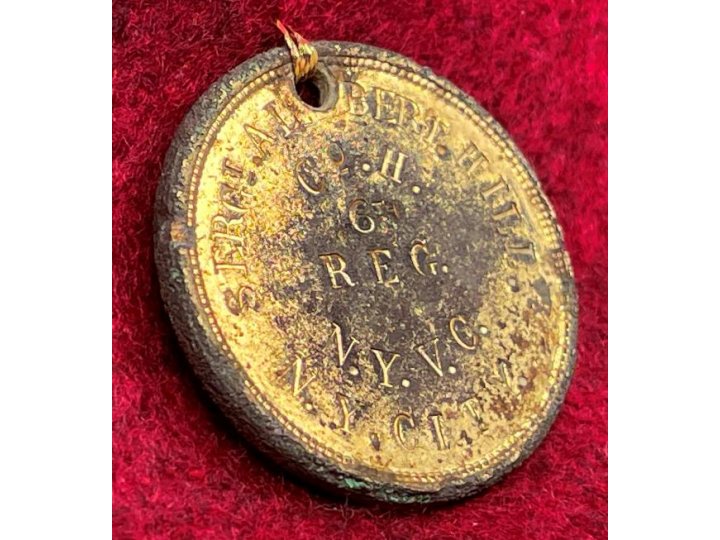 War of 1861 ID Tag - Albert J. Hill - Cavalryman
