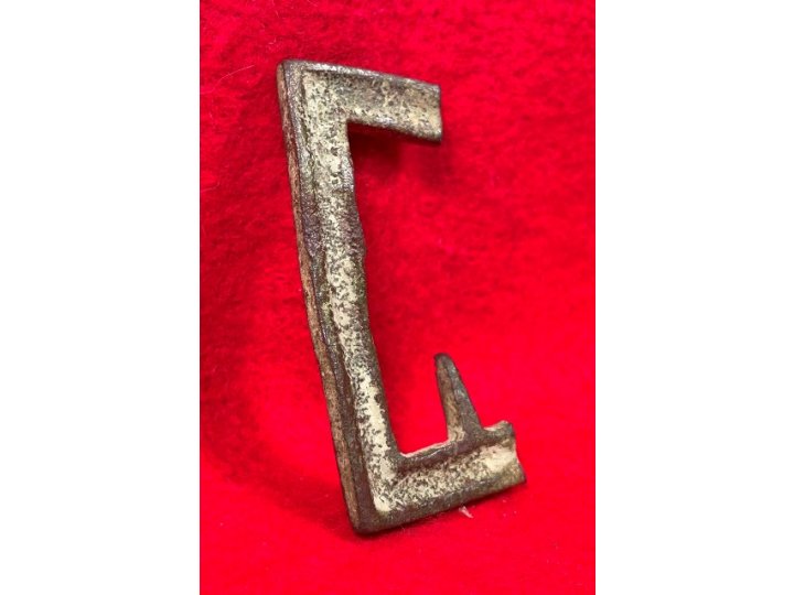 Confederate "Gutter-Back" Frame Buckle Portion with Fixed Tongue