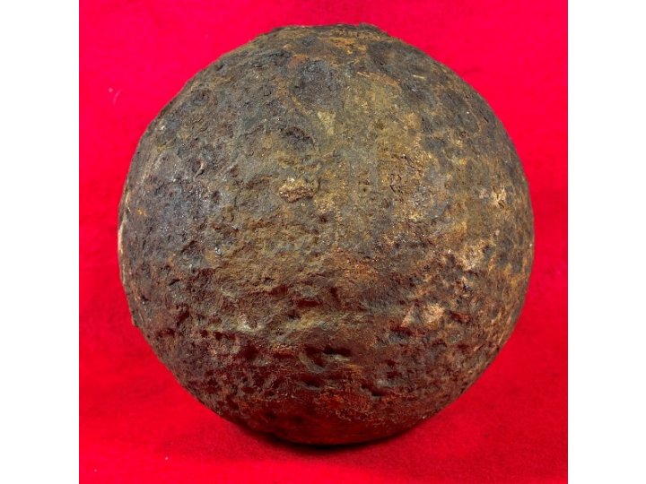 Confederate 12-Pounder Shell with Original Wood Fuze Plug