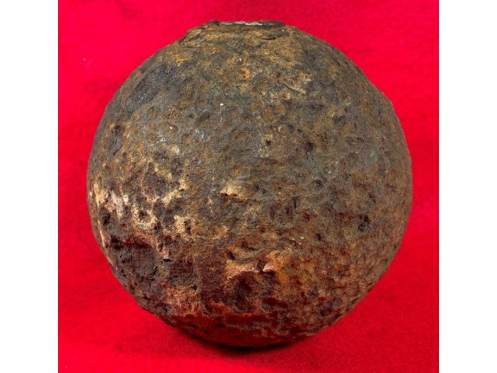 Confederate 12-Pounder Shell with Original Wood Fuze Plug