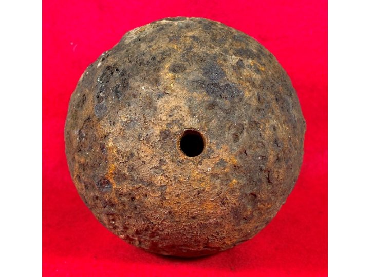Confederate 12-Pounder Shell with Original Wood Fuze Plug