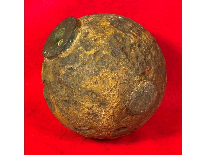 Confederate-6 Pounder "Side-Loader" Case-Shot - Lead Side-Plug