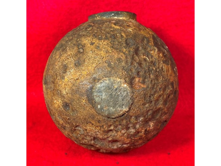 Confederate-6 Pounder "Side-Loader" Case-Shot - Lead Side-Plug