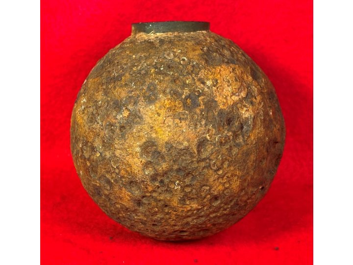 Confederate-6 Pounder "Side-Loader" Case-Shot - Lead Side-Plug