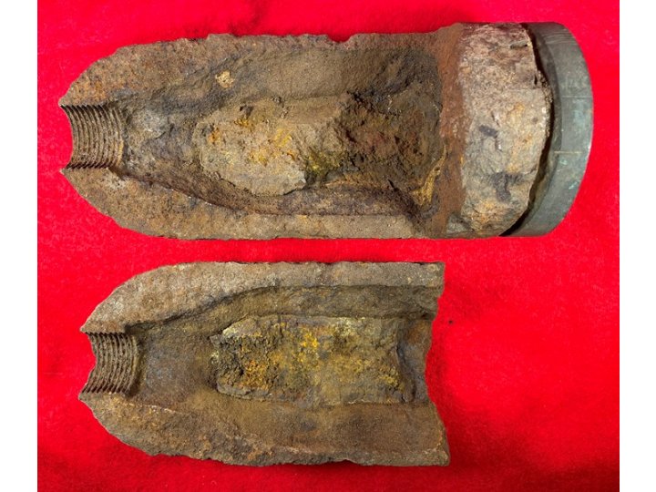 Confederate 3.5-Inch "Long Pattern" Read-Parrott Case-Shot with Star Cavity