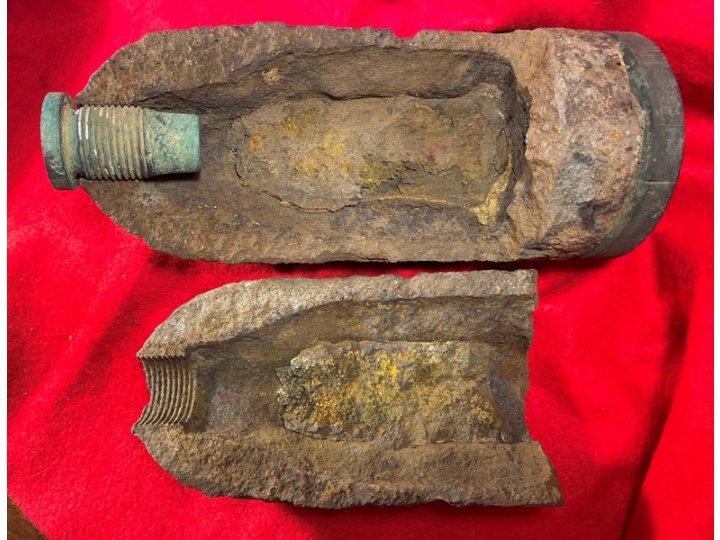 Confederate 3.5-Inch "Long Pattern" Read-Parrott Case-Shot with Star Cavity