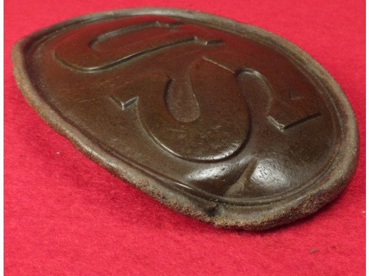 A Maker Marked US Belt Plate - Marked "E. GAYLORD" & Carved Letter "H"