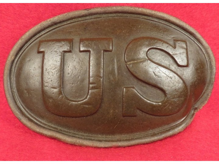 A Maker Marked US Belt Plate - Marked "E. GAYLORD" & Carved Letter "H"