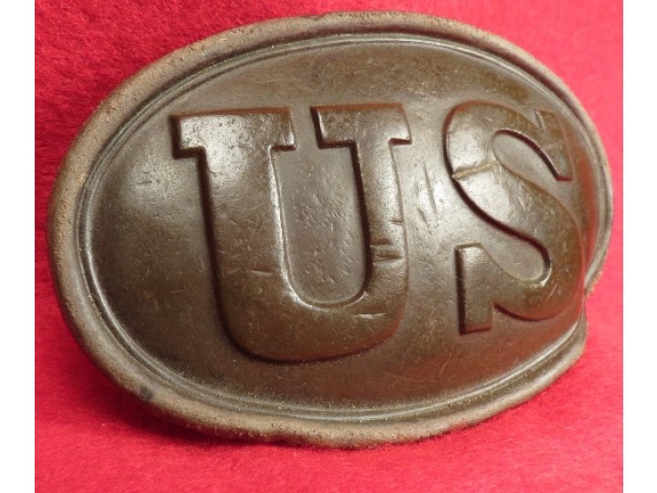 A Maker Marked US Belt Plate - Marked "E. GAYLORD" & Carved Letter "H"